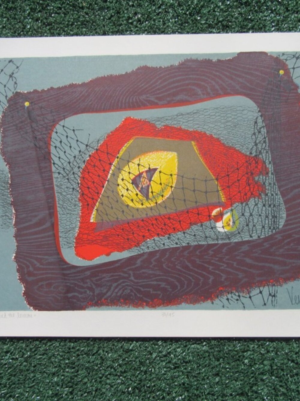 Veva Porter Around The Lemon 16" x 12" Serigraph Numbered Signed Print